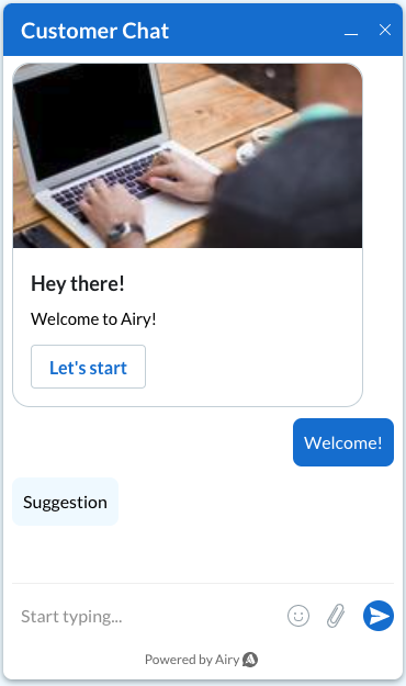 QuickReplies Message Preview