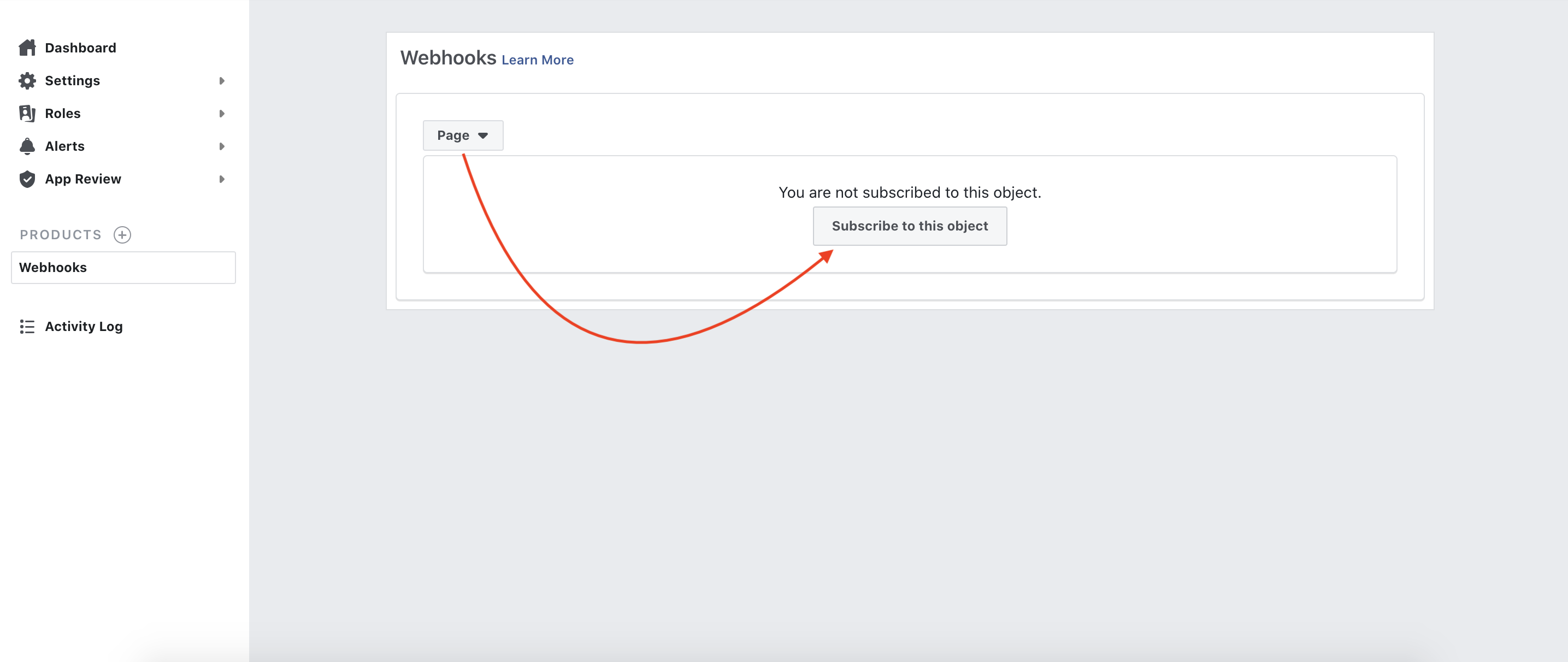 Facebook webhook