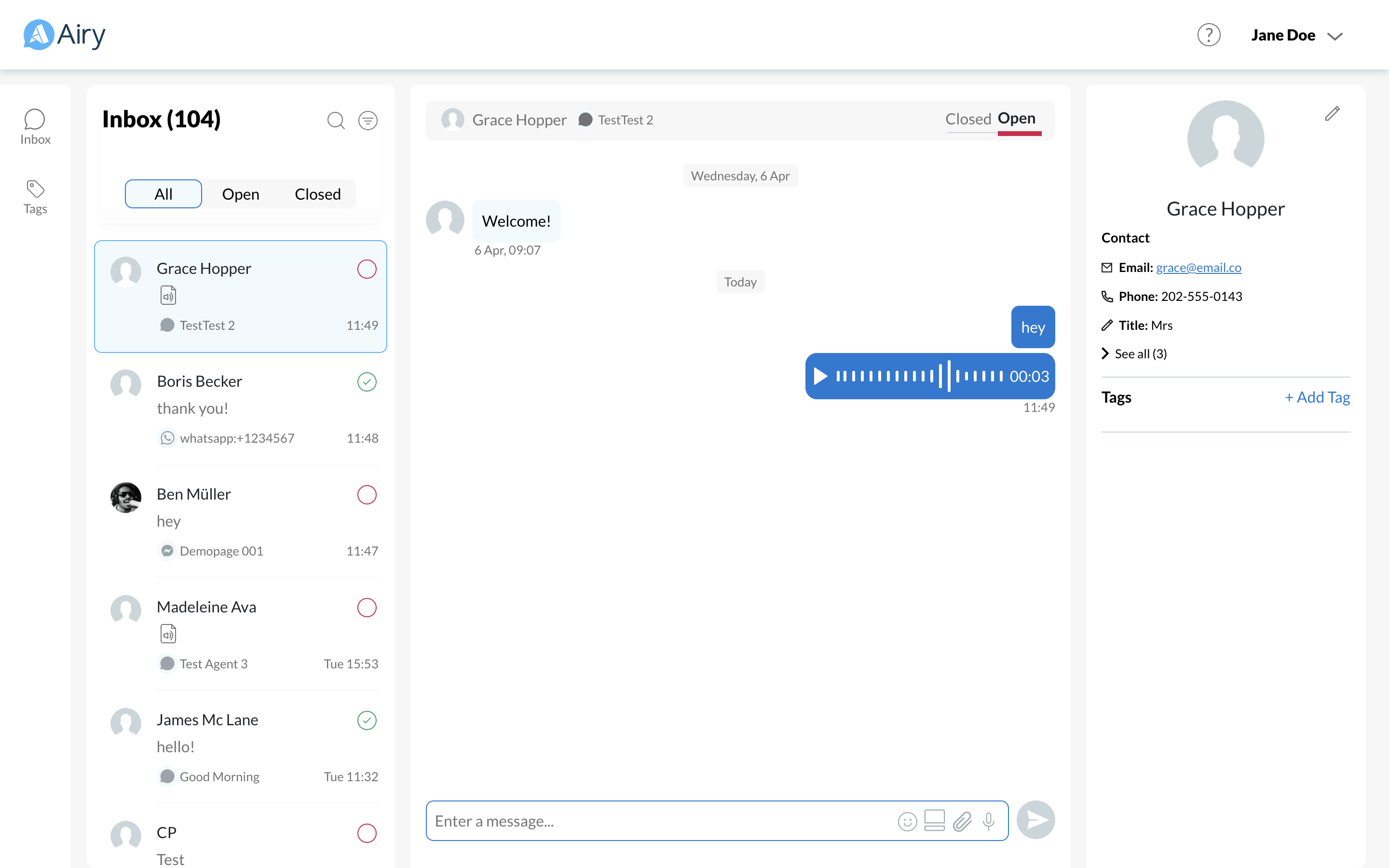 Inbox Messenger Demo